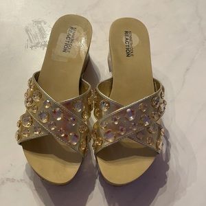 Kenneth Cole Reaction Bedazzled Wedges size 7.5